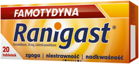 Famotydyna Ranigast 20 mg x 20 tabletek