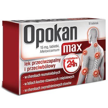 Opokan Max 15 mg, 10 tabletek