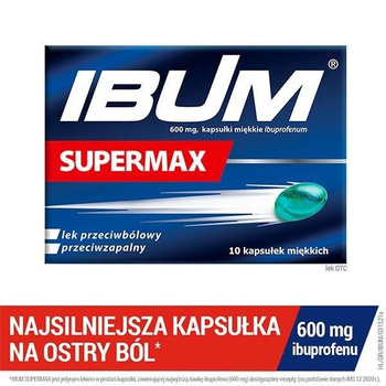 IBUM SUPERMAX 600mg x 10 kapsułek miękkich