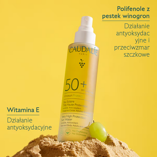 Caudalie Vinosun Protect Woda słoneczna SPF 50+, 150 ml