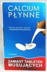 Calcium Płynne do połykania 0,25g, 10 kapsułek