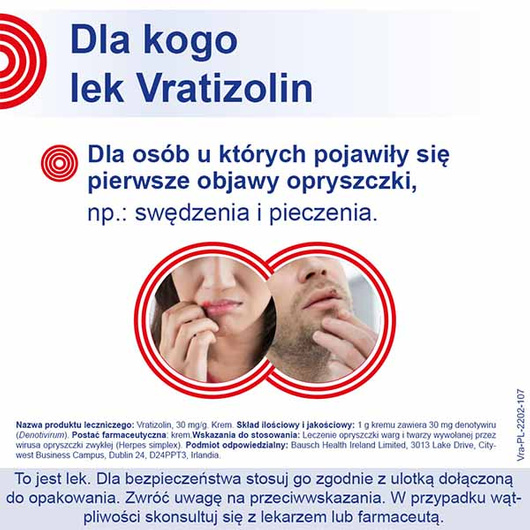 Vratizolin 30 mg/g, krem 3 g