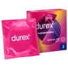 Durex Pleasuremax Prezerwatywy z wypustkami i prążkami, 3 sztuki