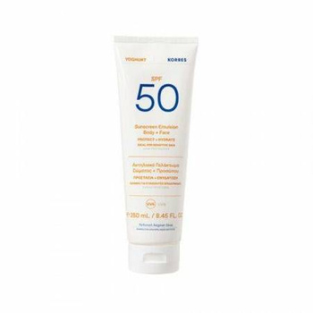 KORRES YOGHURT SUN SPF50 EMULSJA do twarzy i ciała 250ml DATA WAŻNOŚCI 11/2025