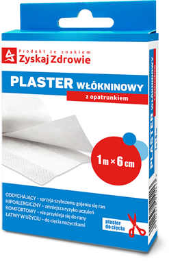 PLASTER WŁÓKNINOWY 1m x 6cm ZYSKAJ ZDROWIE x 1 sztuka