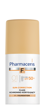 PHARMACERIS F LUID OCHRONNO-KORYGUJĄCY Z NAJWYŻSZĄ OCHRONĄ SPF 50+ 01 Ivory
