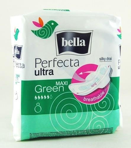 Podpaski BELLA PERFECTA ULTRA GREEN Maxi, 8 sztuk