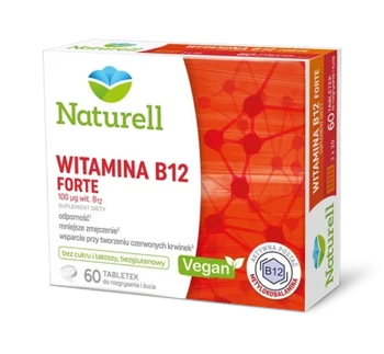 NATURELL Witamina B12 Forte, 60 tabletek do ssania