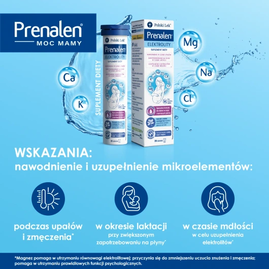Prenalen Elektrolity, 20 tabletek musujących 