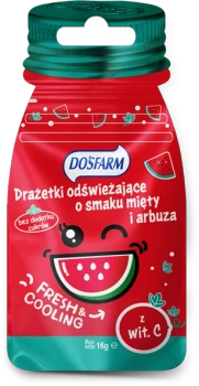 Dosfarm odświeżające drażetki o smaku mięty i arbuza,16 g