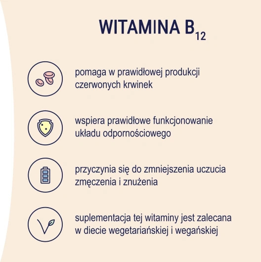 Naturell Witamina B12, 100 tabletek do żucia