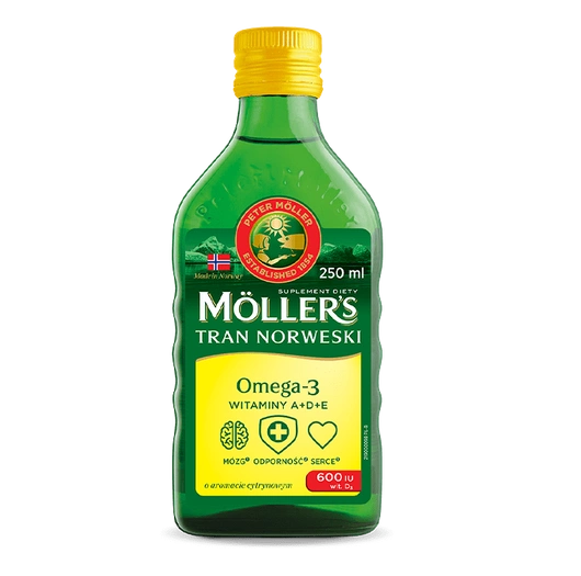 MOLLER'S TRAN NORWESKI płyn o smaku cytrynowym 250 ml  