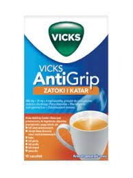 VICKS ANTIGRIP proszek do sporządzania roztworu doustnego o smaku pomarańczowym, 10 saszetek