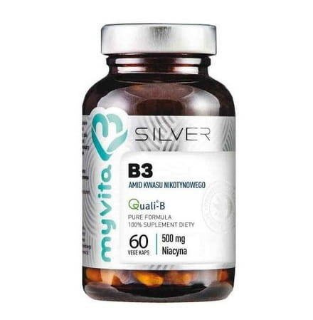 MYVITA SILVER WITAMINA B3 AMID KWASU NIKOTYNOWEGO x 60 kapsułek