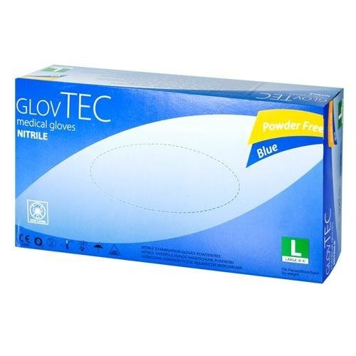 Rękawice GLOVTEC nitrylowe L x 100