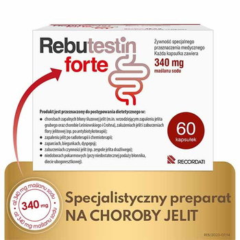 Rebutestin forte, 340 mg maślanu sodu / 60 kapsułek