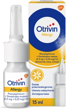 OTRIVIN ALLERGY – aerozol do nosa na alergie, 15 ml