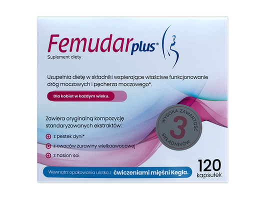Femudar Plus kapsułki na drogi moczowe, 120 sztuk