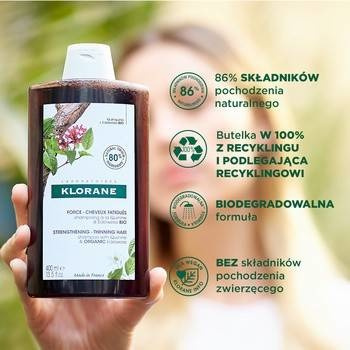 KLORANE Szampon z Chininą i organiczna Szarotka, 400ml