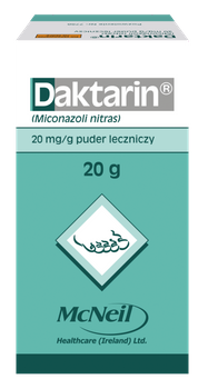 DAKTARIN 20 mg/g puder leczniczy 20 g