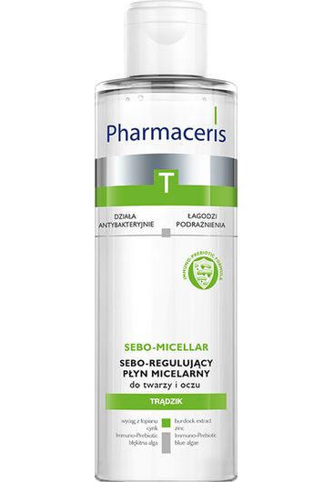Pharmaceris T Sebo-Micellar Antybakteryjny płyn micelarny do oczyszczania i demakijażu twarzy i oczu, 200 ml