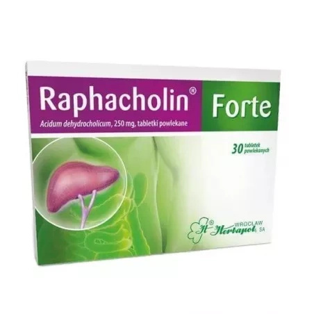 Raphacholin forte 250mg, 30 tabletek powlekanych