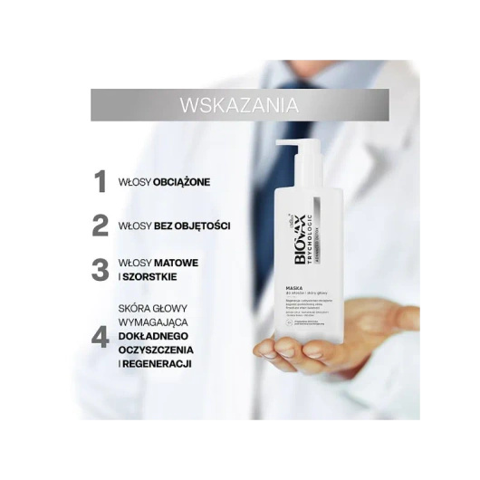 Biovax Trychologic Advanced Detox Maska do Włosów i Skóry Głowy, 200 ml
