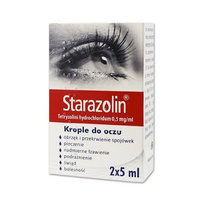 STARAZOLIN 0,5 mg/ml krople do oczu 5 ml x 2