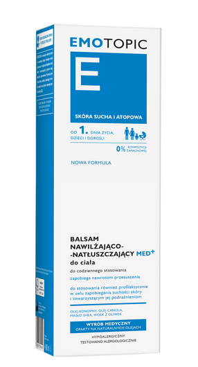 EMOTOPIC Balsam nawilżająco-natłuszczający MED+ do ciała - do codziennego stosowania, 190 ml