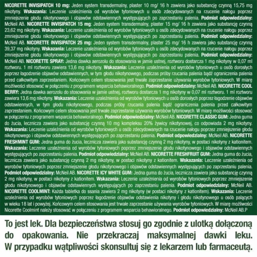 Nicorette Invisipatch 10mg/16h System transdermalny, 7 plastrów