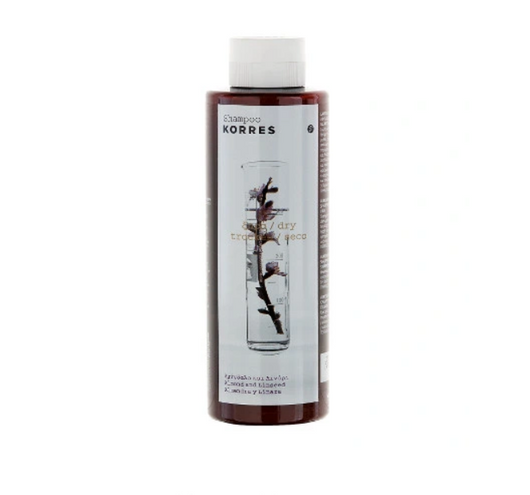KORRES Szampon z wyciągiem z migdałów i olejkiem lnianym do włosów suchych, 250ml