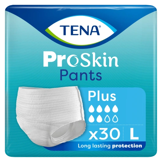 Tena Pants ProSkin Plus Rozmiar L (100-135cm) Majtki chłonne, 30 sztuk