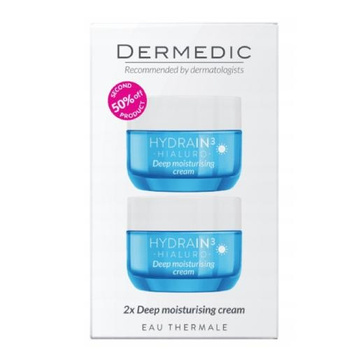 DERMEDIC HYDRAIN 3 Hialuro Krem dogłębnie nawilżający 2x50ml