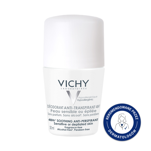 VICHY Antyperspirant kojący- skóra wrażliwa 48h, 50ml