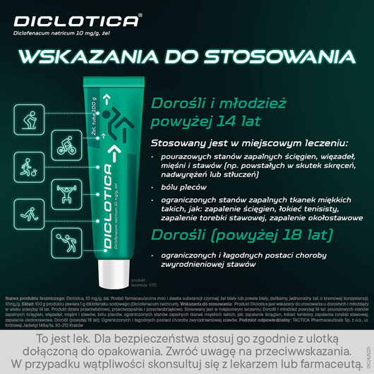 DICLOTICA 10mg/g żel x 100g