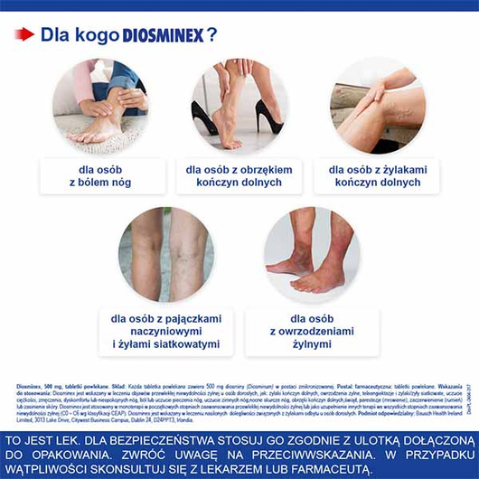 DIOSMINEX 500 mg, 60 tabletek