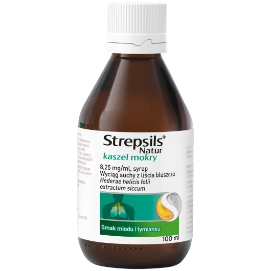Strepsils Natur kaszel mokry 8,25 mg/ml Syrop, 100 ml