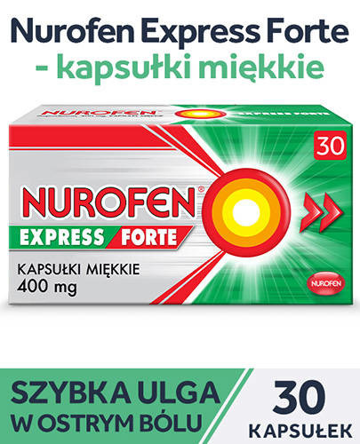 NUROFEN EXPRESS FORTE 400mg, 30 kapsułek