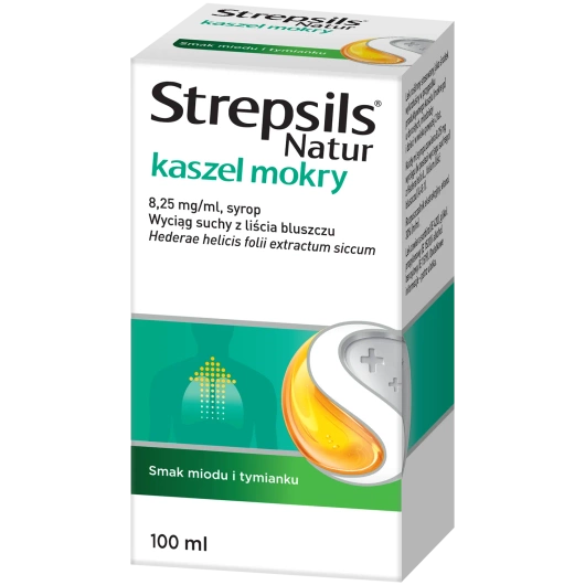 Strepsils Natur kaszel mokry 8,25 mg/ml Syrop, 100 ml