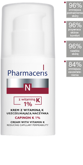 PHARMACERIS N CAPINON K1% Krem z wit.K 30ml