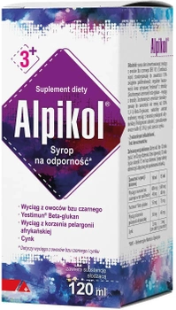 Alpikol 3+ Syrop na odporność 120 ml DATA WAŻNOŚCI 31/05/2025