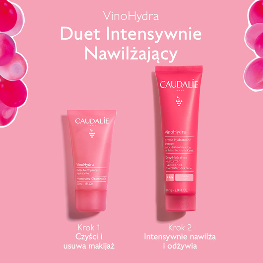 Caudalie VinoHydra Duet Intensywnie nawilżający Krem nawilżający + Żel myjący