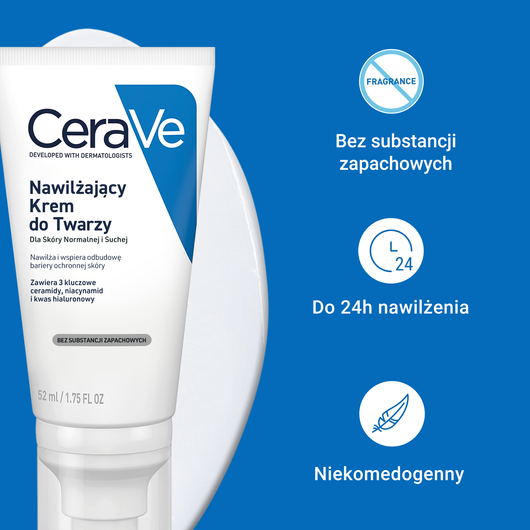 CeraVe Nawilżający Krem do twarzy, 52ml