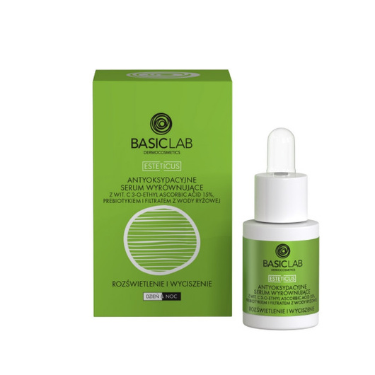 BASICLAB Serum z Witaminą C 15% Nawilżenie i Rozświetlenie, 15ml DATA WAŻNOŚCI 31.05.2025