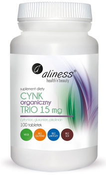 Aliness Cynk Organiczny TRIO 15 mg, 100 tabletek