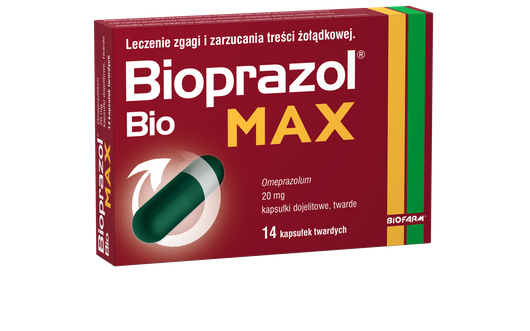 BIOPRAZOL BIO MAX 20 mg  14 kapsułek dojelitowych