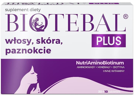 Biotebal Plus włosy, skóra, paznokcie, 30+10 tabletek