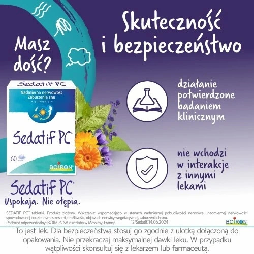 Boiron Sedatif PC, 60 tabletek 