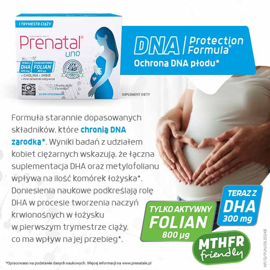 Prenatal Uno 30kaps. witaminowo-mineralnych + 30kaps. DHA