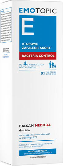 EMOTOPIC Bacteria Control Balsam Medical do ciała, 200 ml